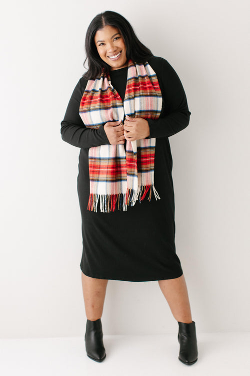 Traditional Tartan Fringe Cashmink Scarf