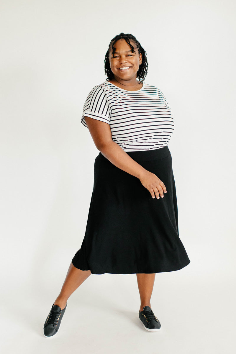 'Eva' Bamboo Blend Skater Skirt – The Main Street Exchange