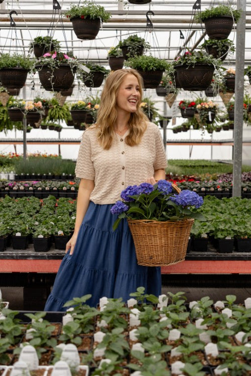 'Brittany' Crochet Short Sleeve Sweater Top