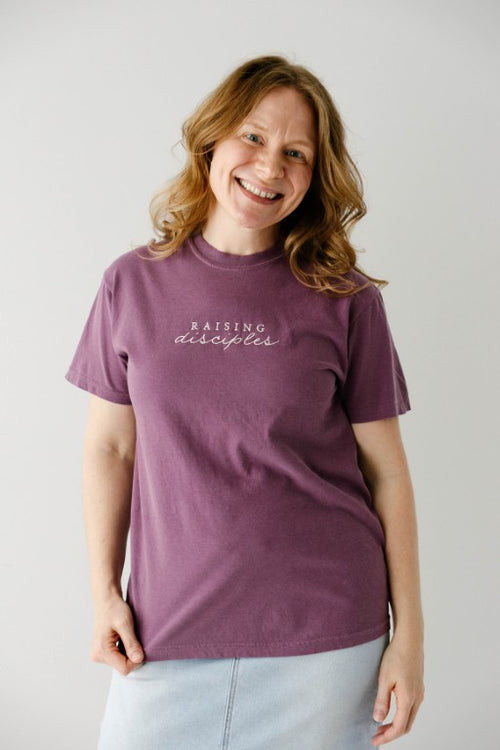 'Raising Disciples' Embroidered Comfort Colors Tee