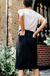 'Kyra' Denim Skirt in Black FINAL SALE