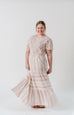 Plus 'Kimberly' Smocked Bodice Maxi Dress in Multi Stripe