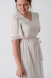 'Amberly' Light Chiffon Maxi Dress in Ivory