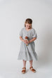 'Laney' Girl Cotton Button Down Dress in Soft Blue