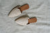 'Madrid' Espadrille Mules in Cream