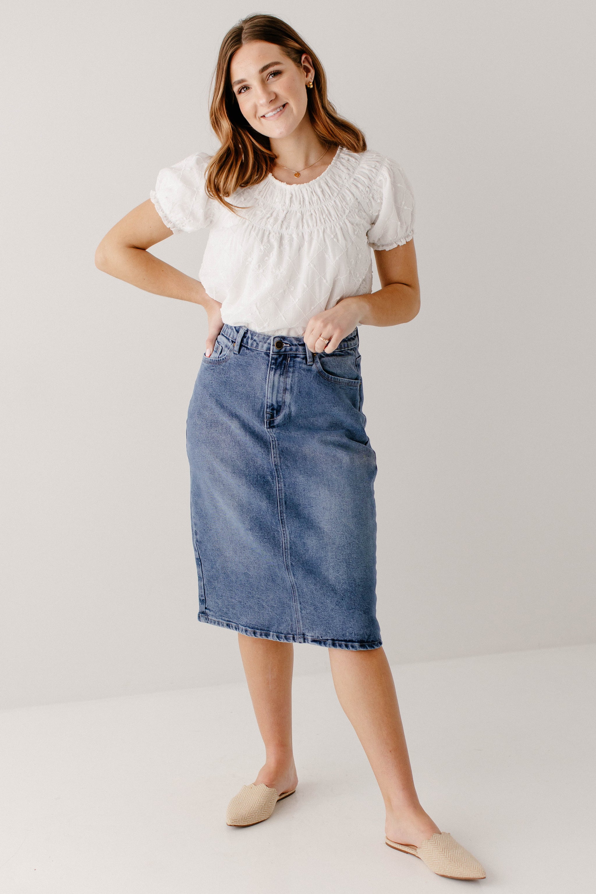 Robyn' Classic Denim Skirt – The Main Street Exchange