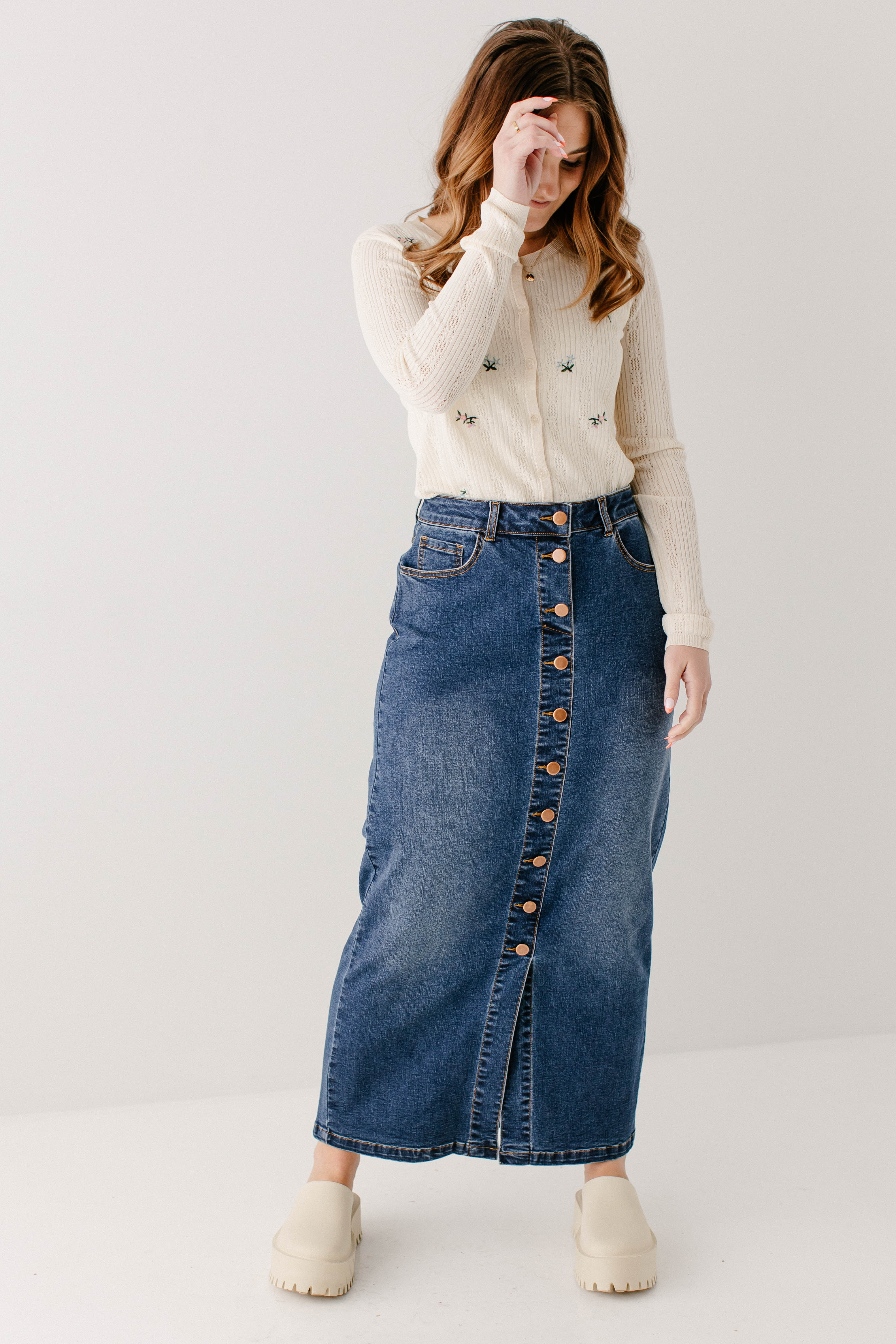 Women Denim Long Skirt Fishtail High Waist Bodycon Maxi Jeans Elegant Skirts  New | eBay