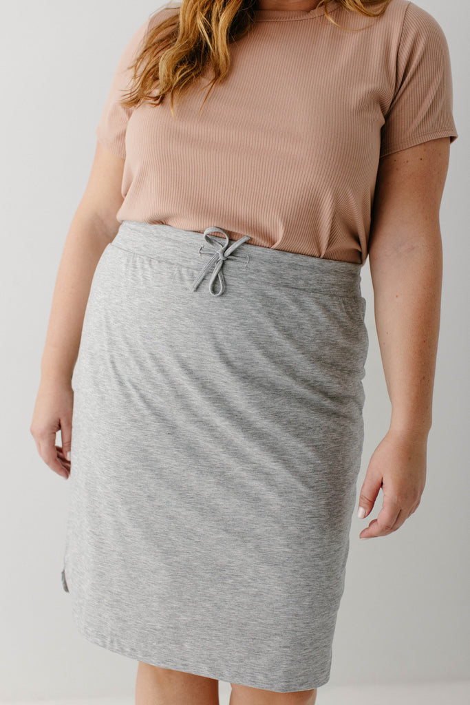 Olivia' Skirt in Heather Grey FINAL SALE – The Main Street Exchange