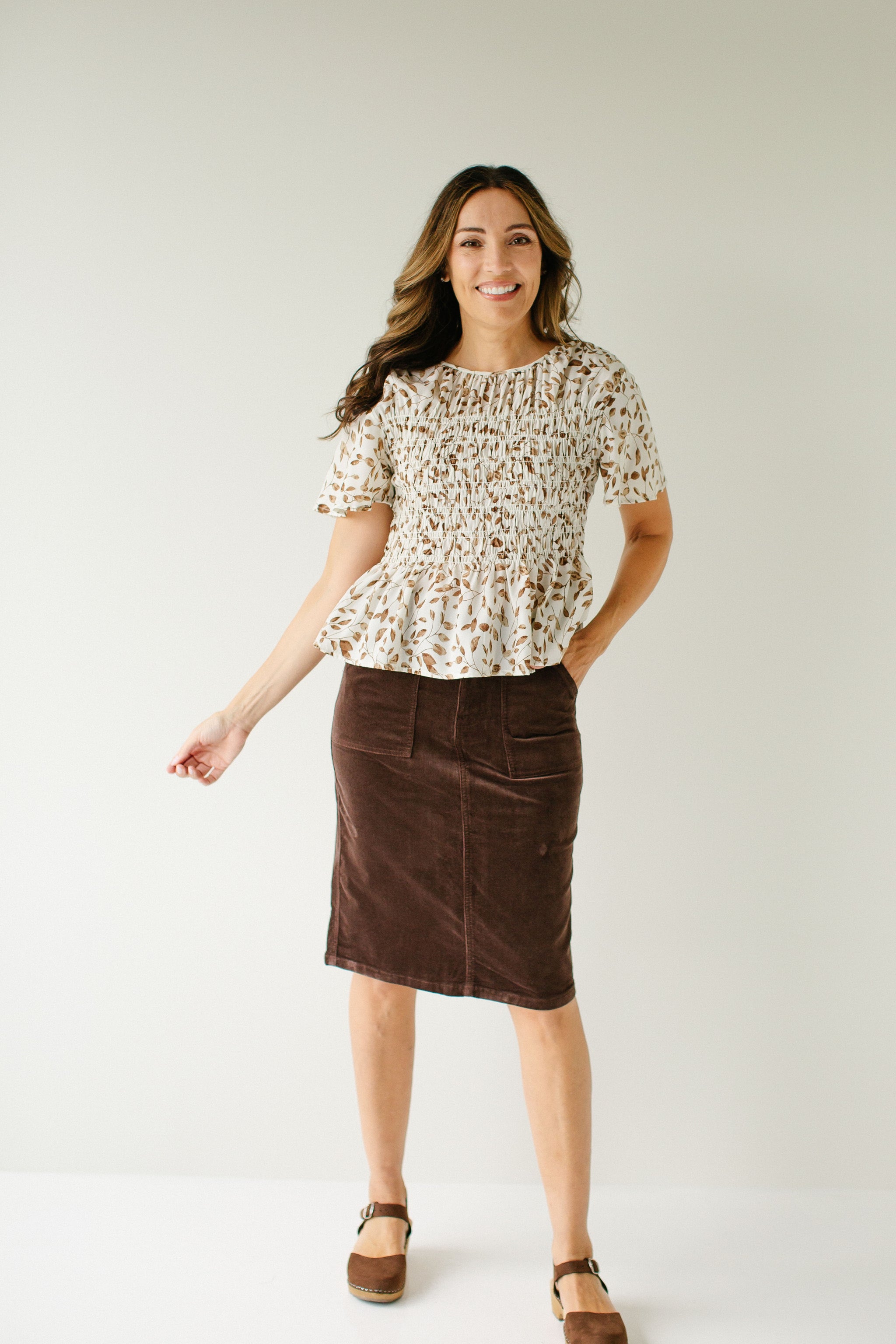 Corduroy skirt above knee best sale