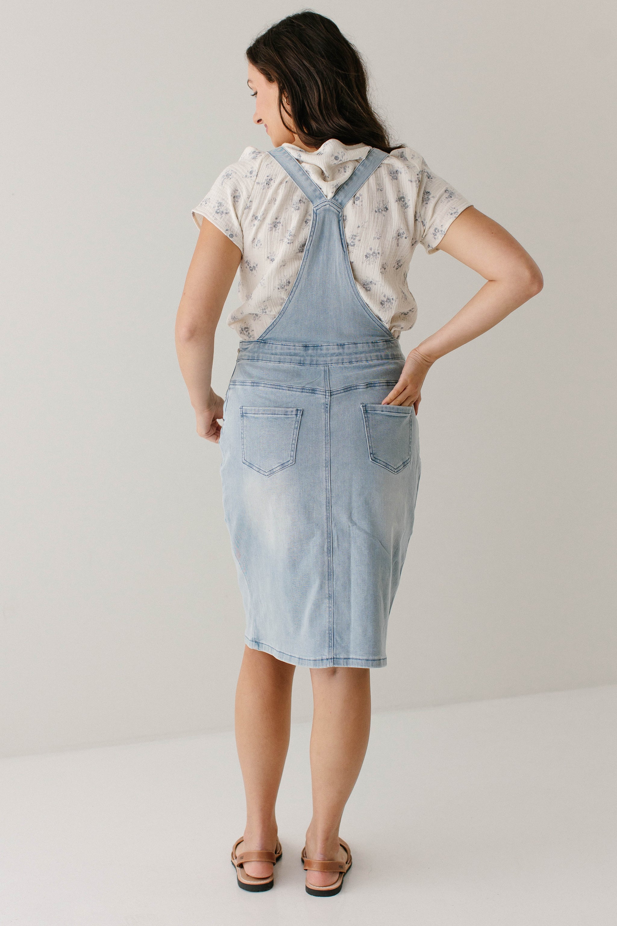 Emerson Denim Skirt Overalls Final Sale 10 / Light Wash