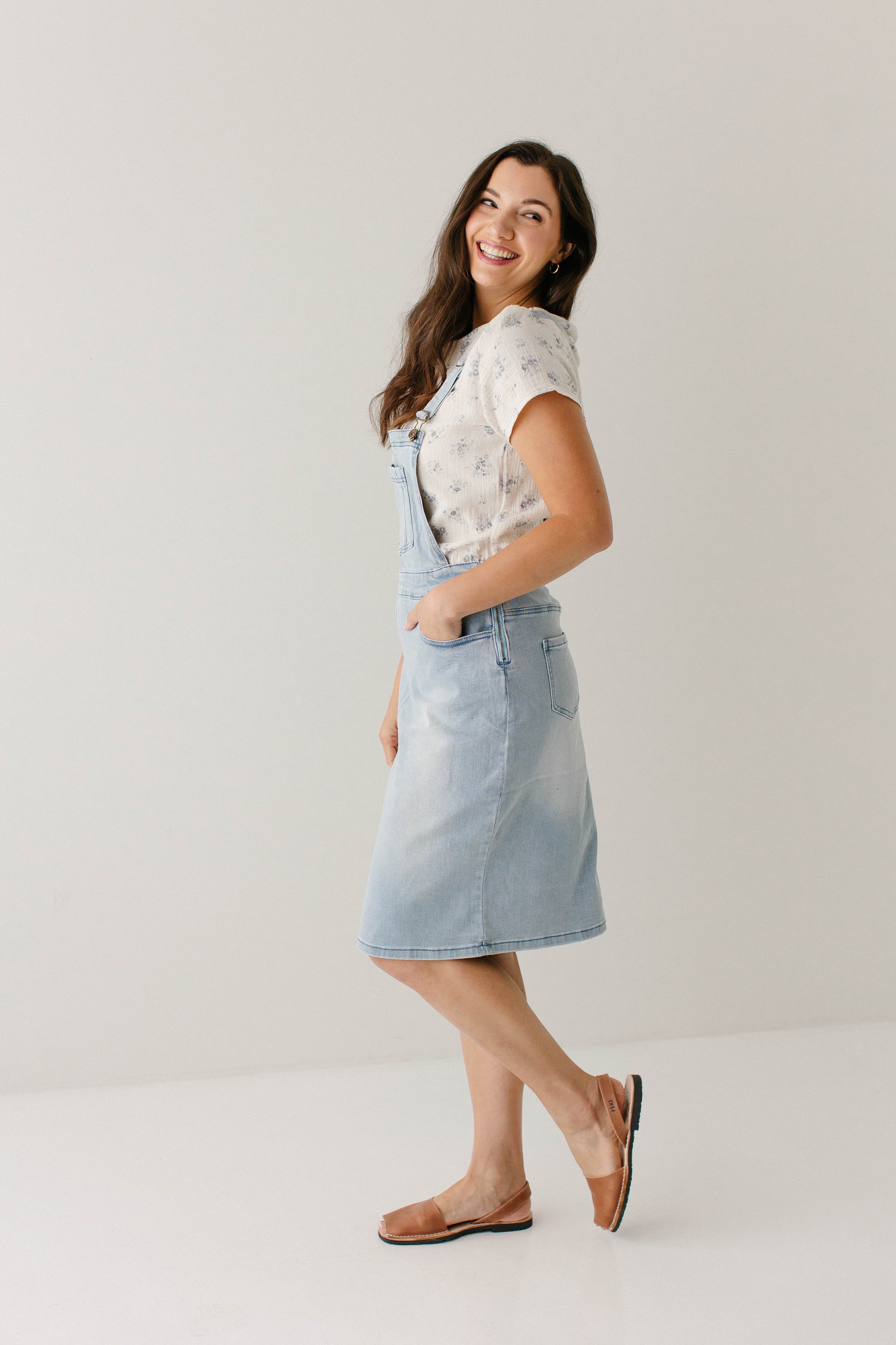 Emerson' Light Denim Skirt Overalls – The Main Street Exchange