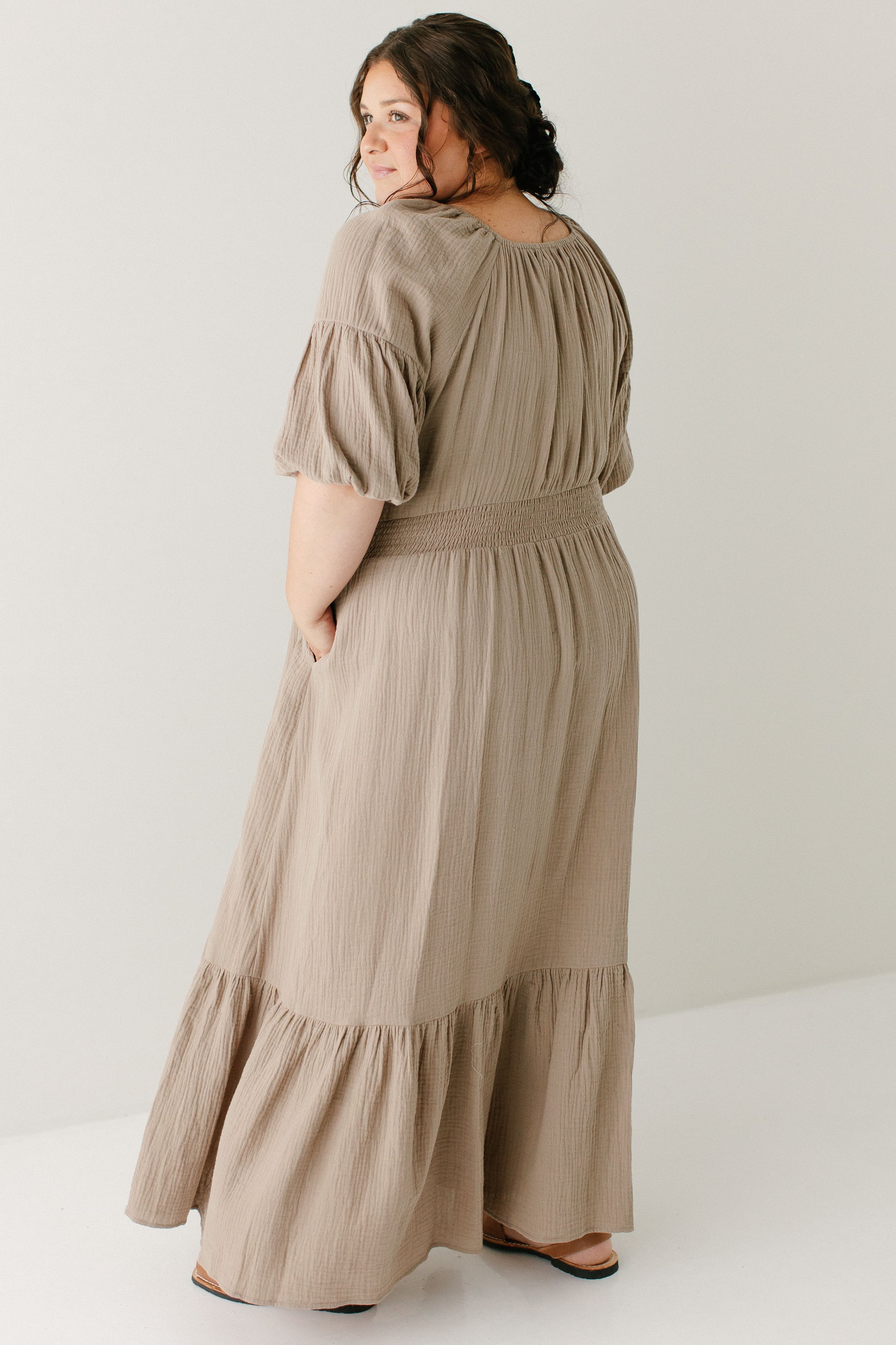 Montgomery' Cotton Gauze Ruffle Hem Maxi Dress FINAL SALE – The