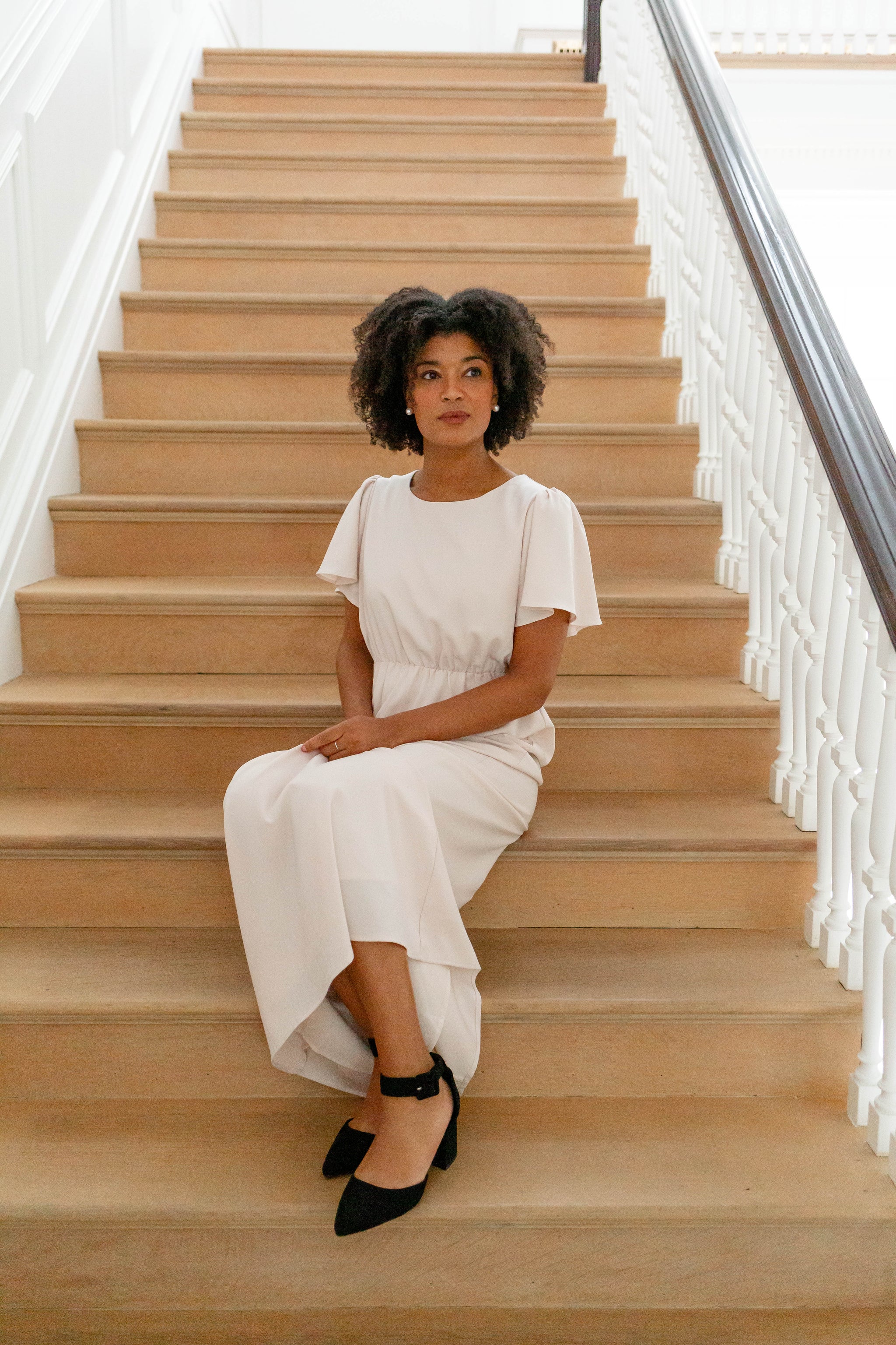 Naomi' Flutter Sleeve Maxi Dress FINAL SALE – The Main Street Exchange