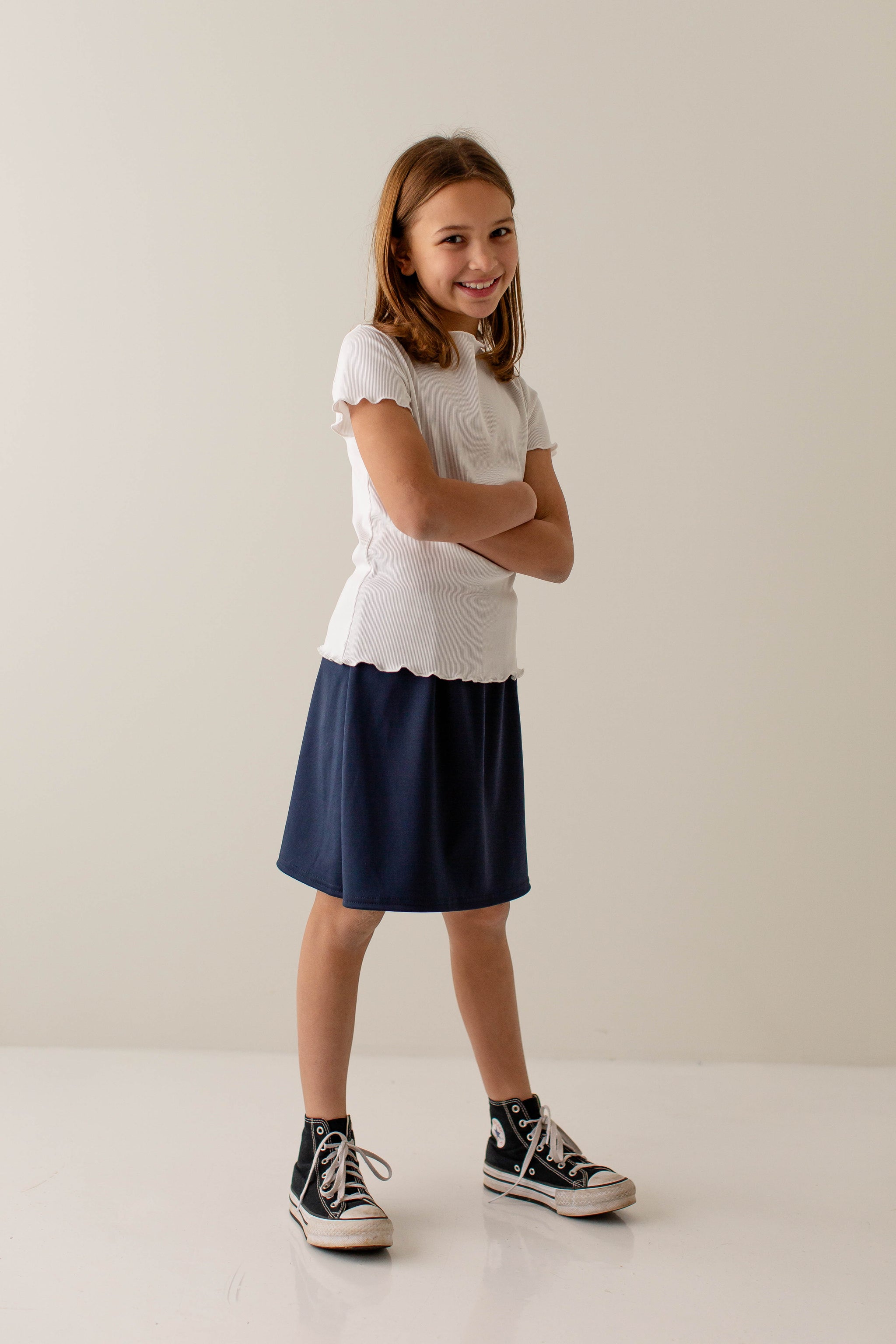 Girl Modest Knee Length Athletic Skort FINAL SALE – The Main