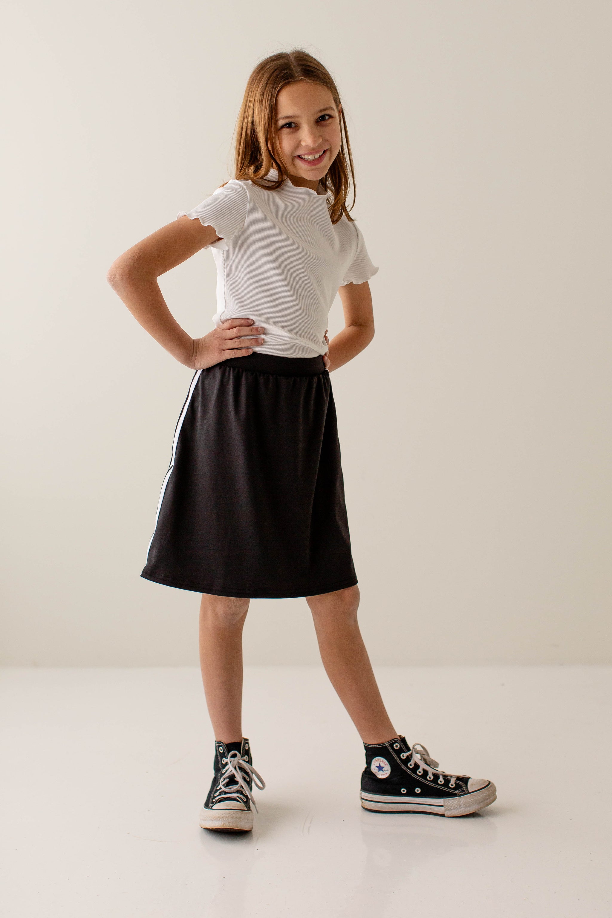 Girl Modest Knee Length Athletic Skort FINAL SALE – The Main