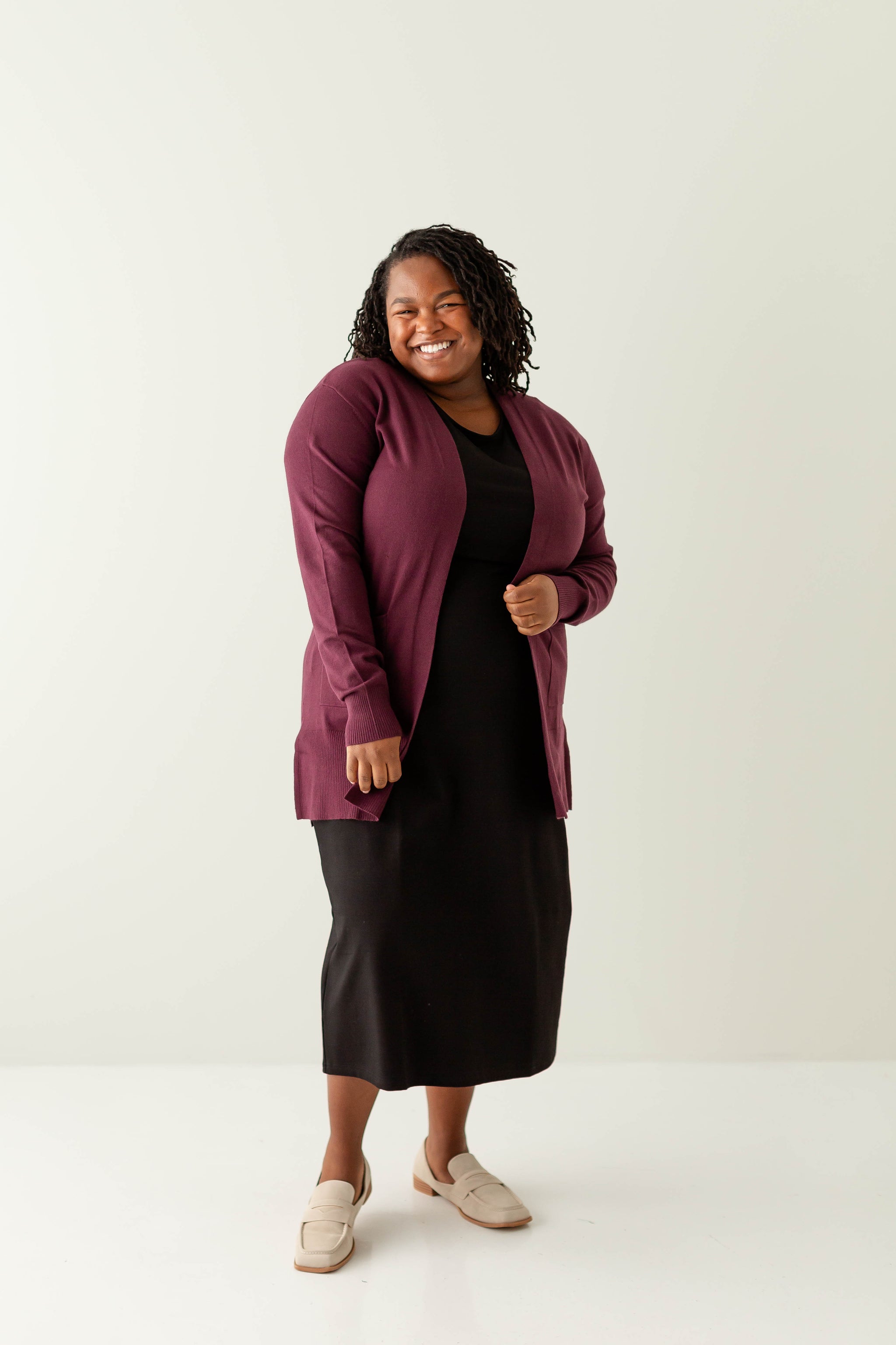 Spencer Long Knit Midi Dress 3X / Black