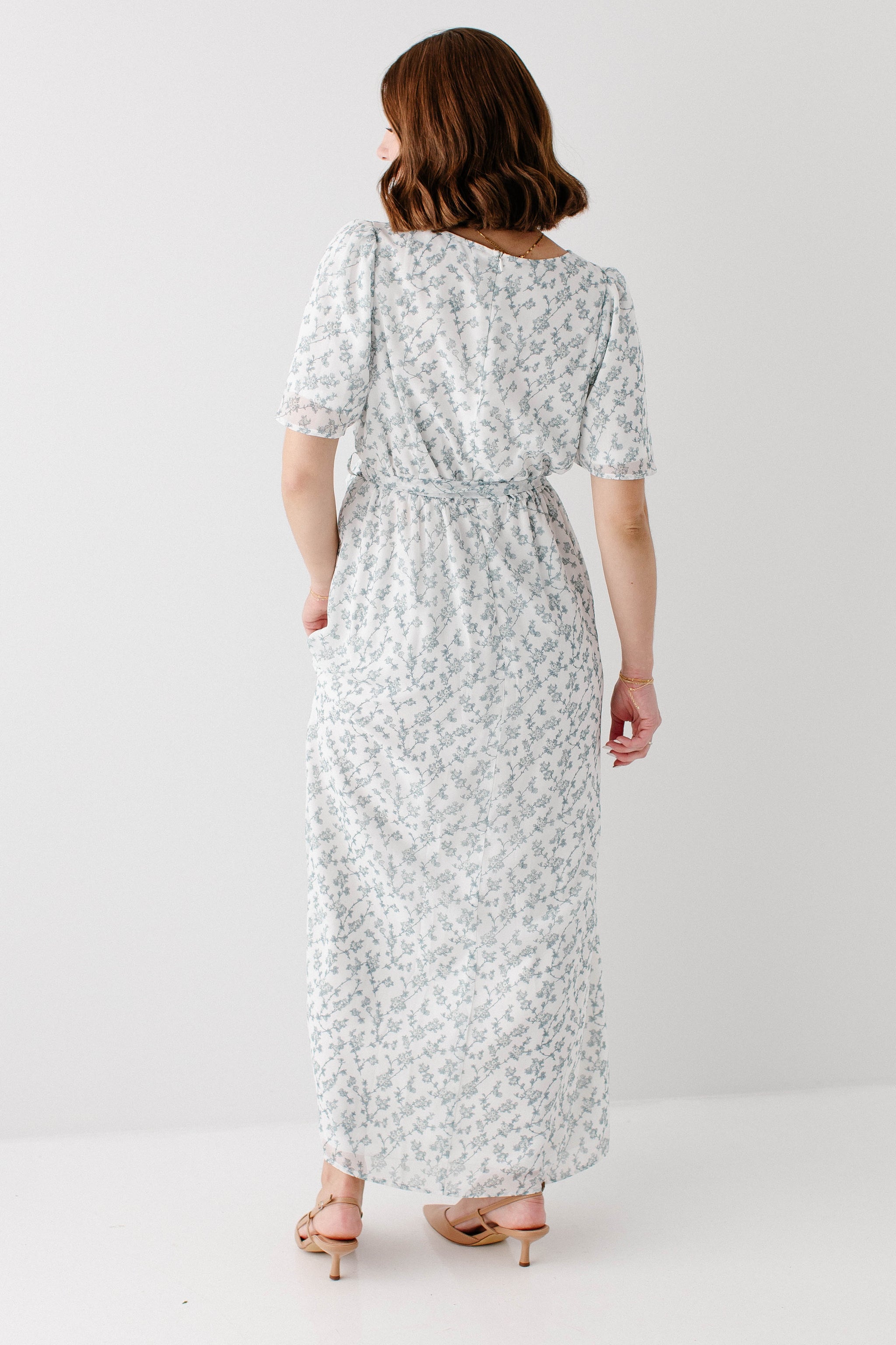 Esther Floral Print Maxi Dress FINAL SALE 2X / Sage Esther Floral Print Maxi Dress FINAL SALE 2X / Sage