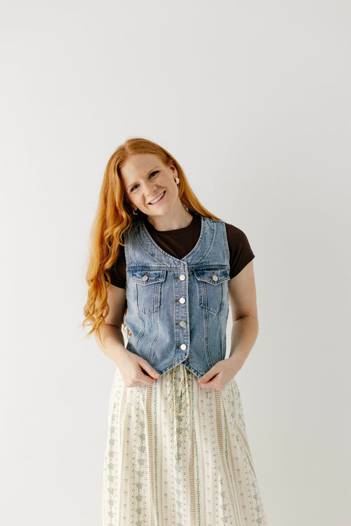 Cody Cropped Denim Vest