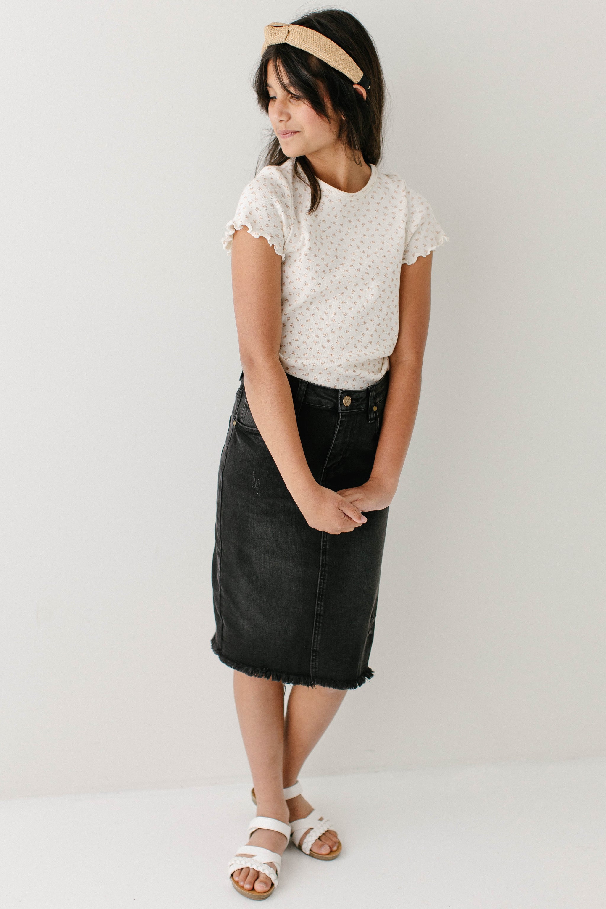 Nala' Girl Distressed Denim Skirt – The Main Street Exchange