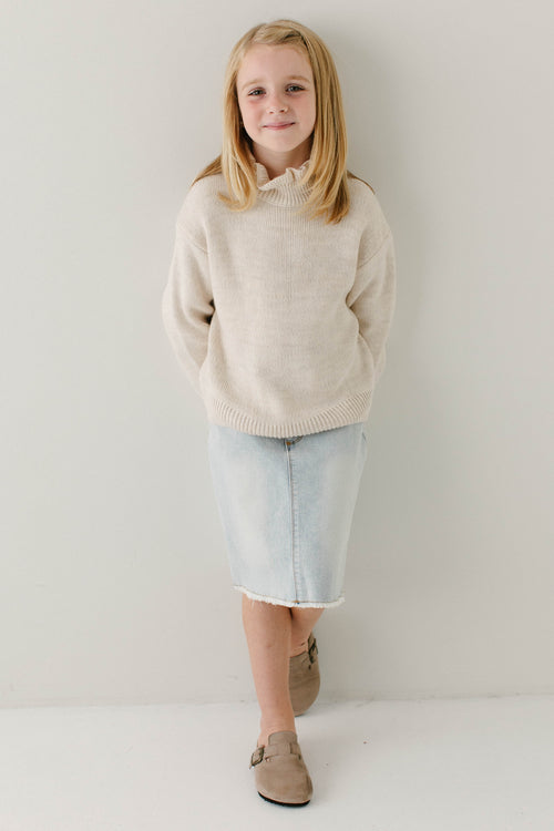 'Gigi' Girl Ruffled Turtleneck Sweater