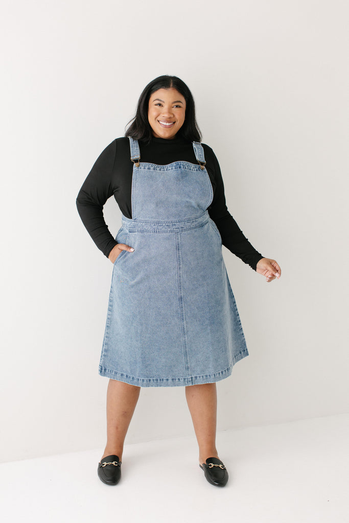 'Bailey' Denim Overall Dress 2X / Vintage Wash 'Bailey' Denim Overall Dress 2X / Vintage Wash