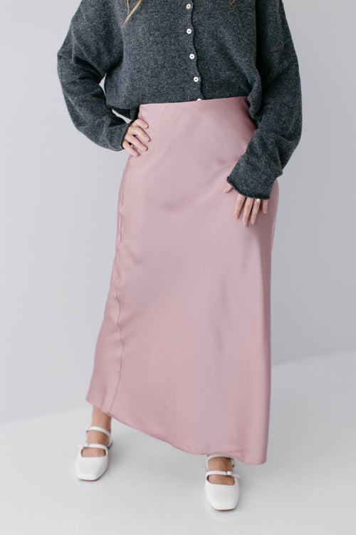 'Paris' Satin Slip Maxi Skirt