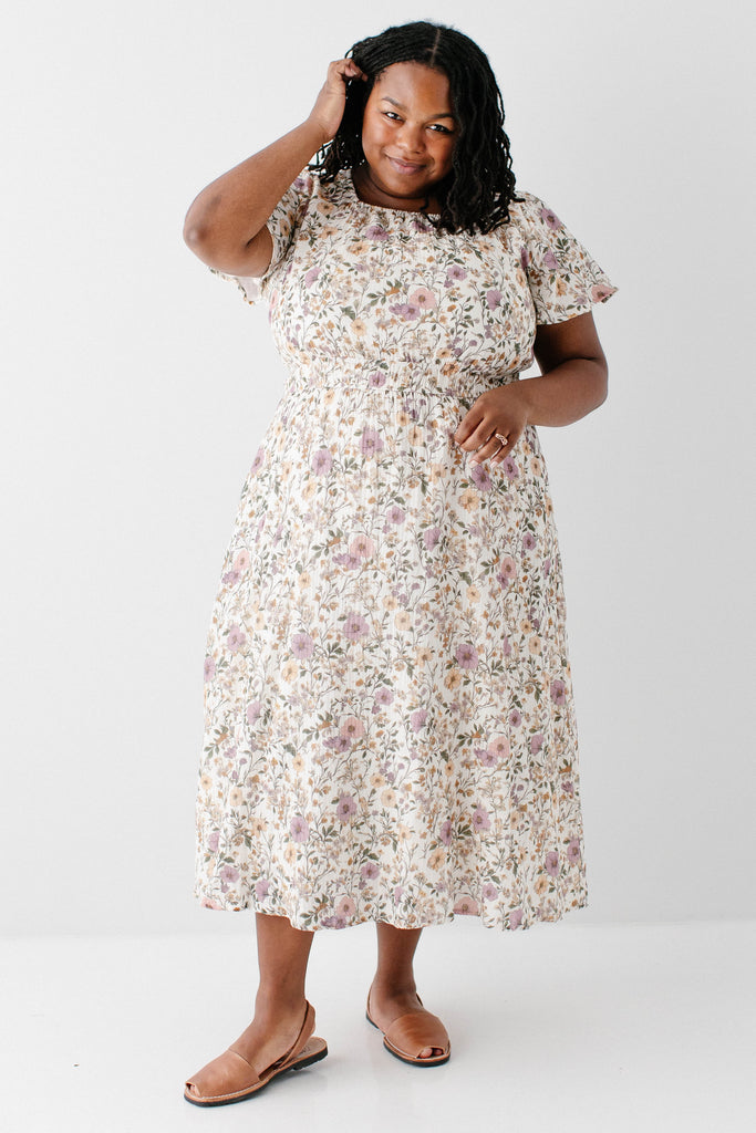 Cynthia Morning Glory Cotton Gauze Dress White / XS