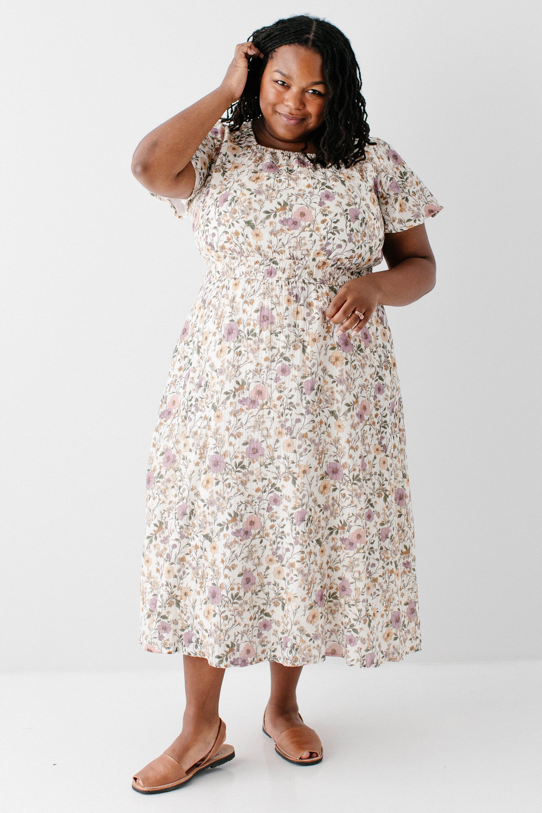 Cynthia Morning Glory Cotton Gauze Dress White / XS