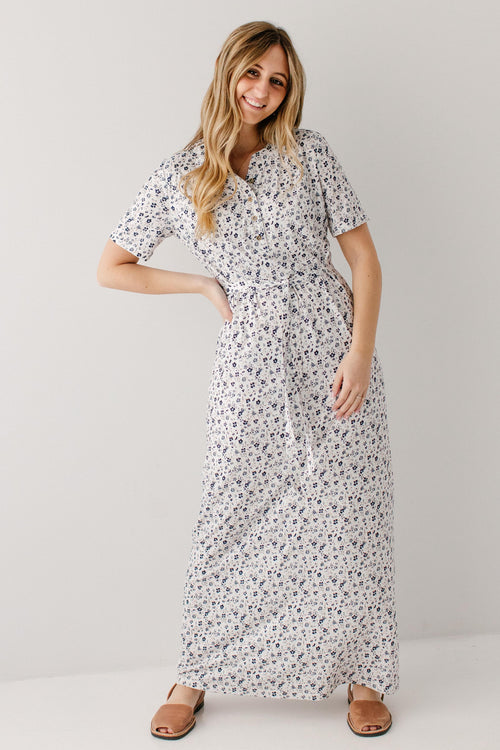 Kate Blue Floral Maxi Dress