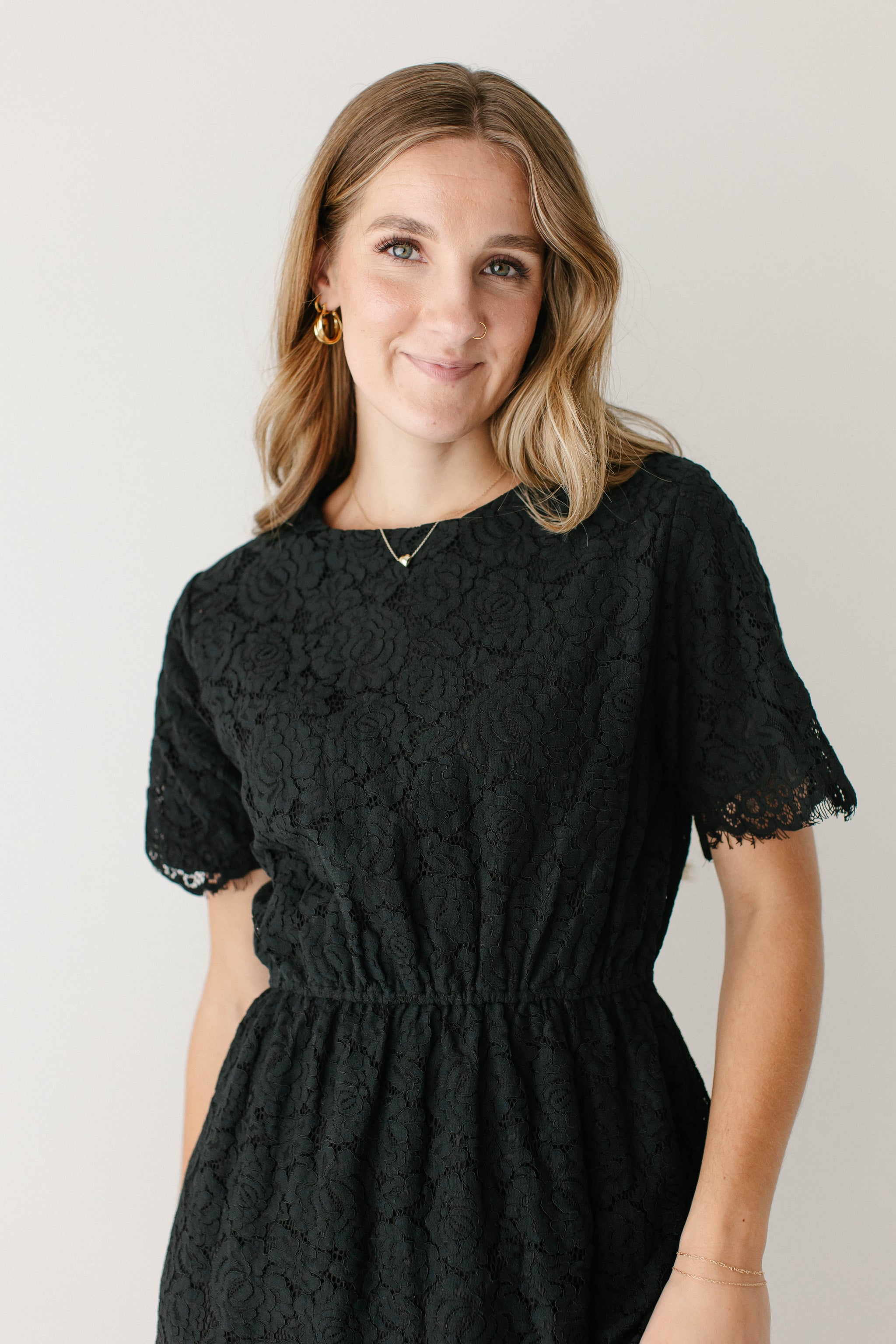 Odessa Round Neck Lace Maxi Dress FINAL SALE – The Main Street Exchange