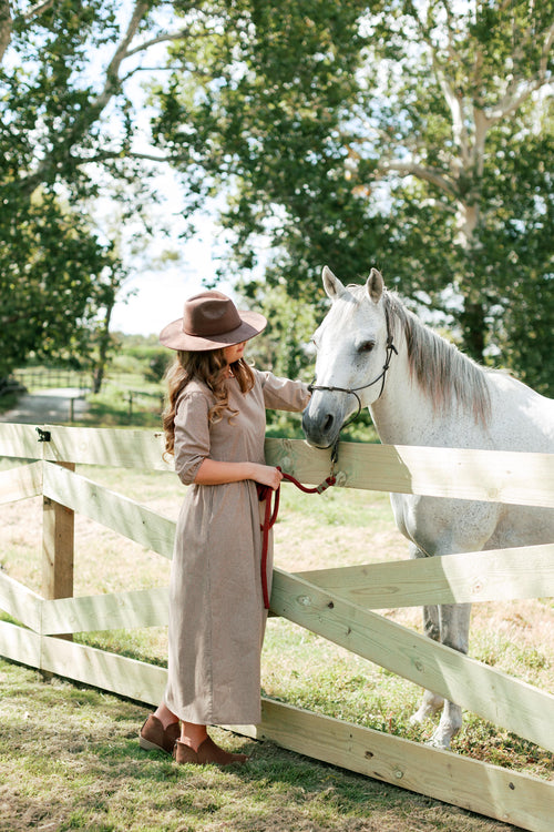 'Beth' Cotton Gingham Maxi Dress