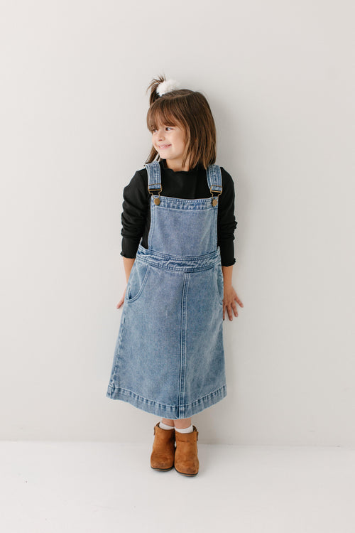'Bailey' Girl Denim Overall Dress
