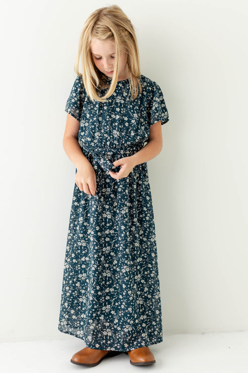 'Esther' Girl Floral Maxi Dress