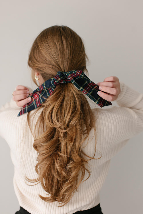 Tartan Plaid Ribbon Scrunchie