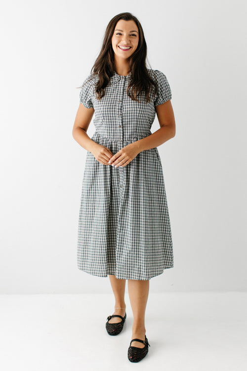 Herriot Cotton Plaid Midi Dress