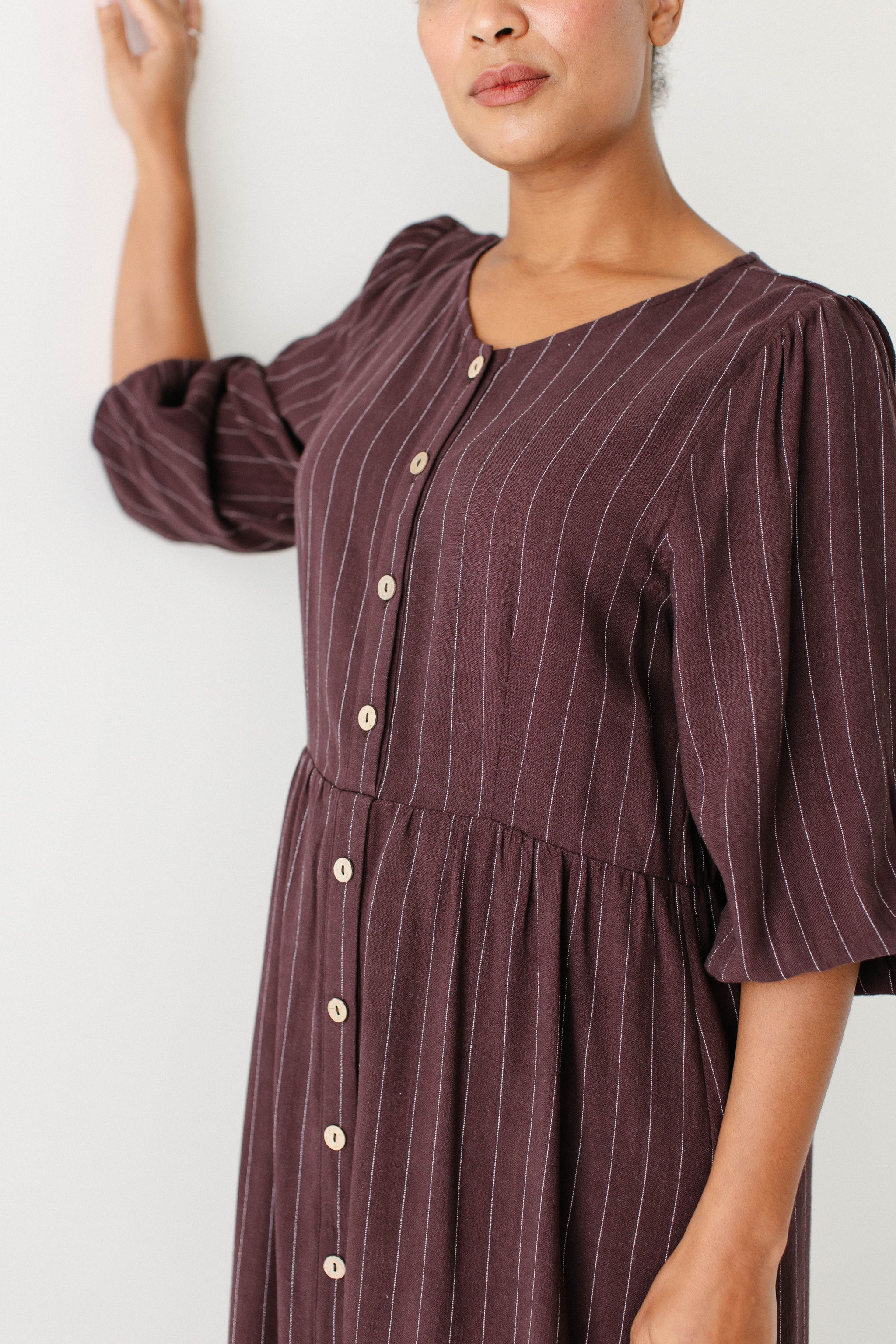 Addy Button Down Striped Linen Blend Dress FINAL SALE The Main Street Exchange Addy Button Down Striped Linen Blend Dress FINAL SALE The Main Street Exchange