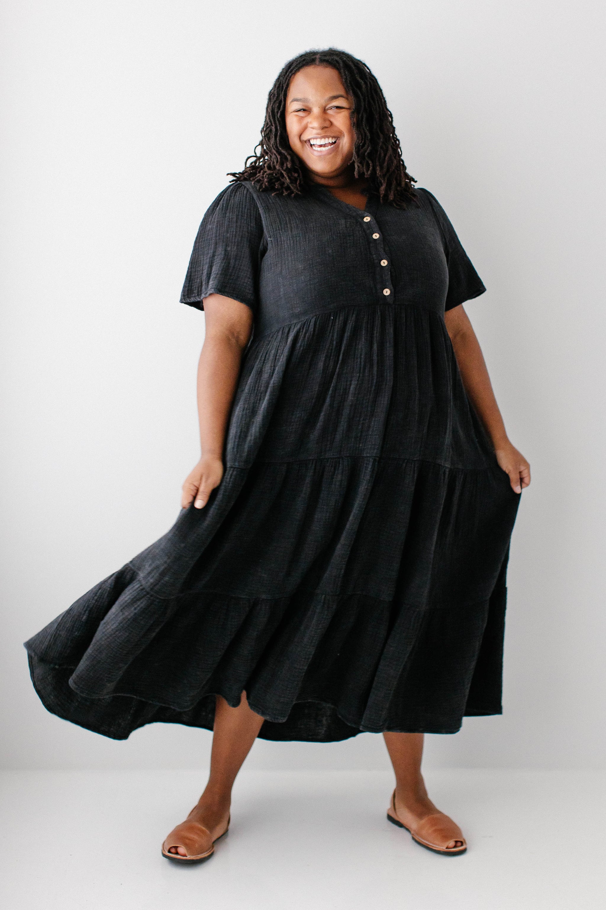 Bekah Cotton Gauze Tiered Maxi Dress – The Main Street Exchange