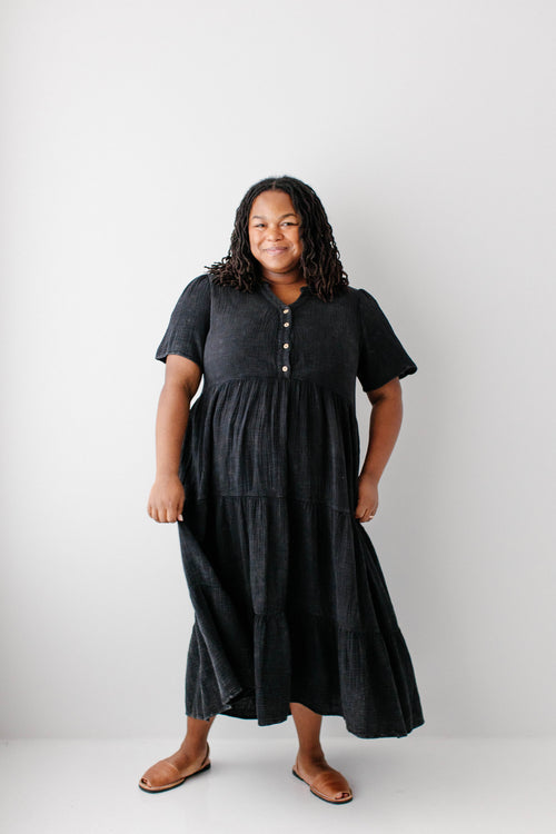 Bekah Cotton Gauze Tiered Maxi Dress