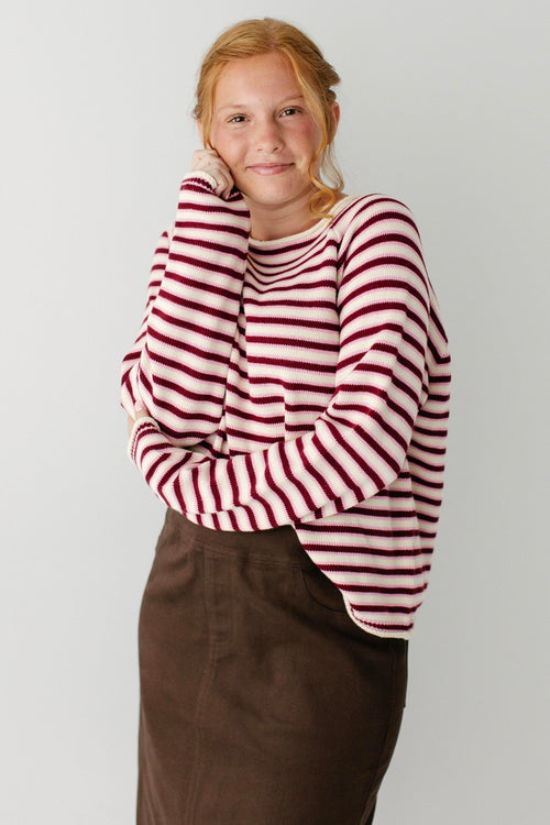 Chantal Striped Cotton Sweater