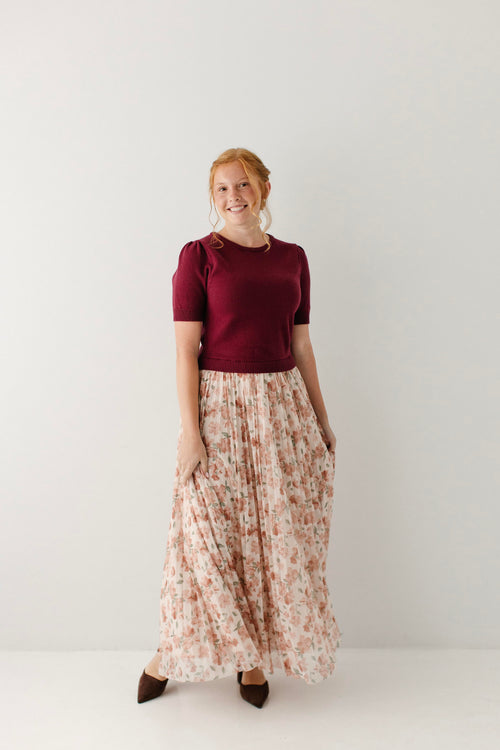 Rosie Twofer Pleated Maxi Dress