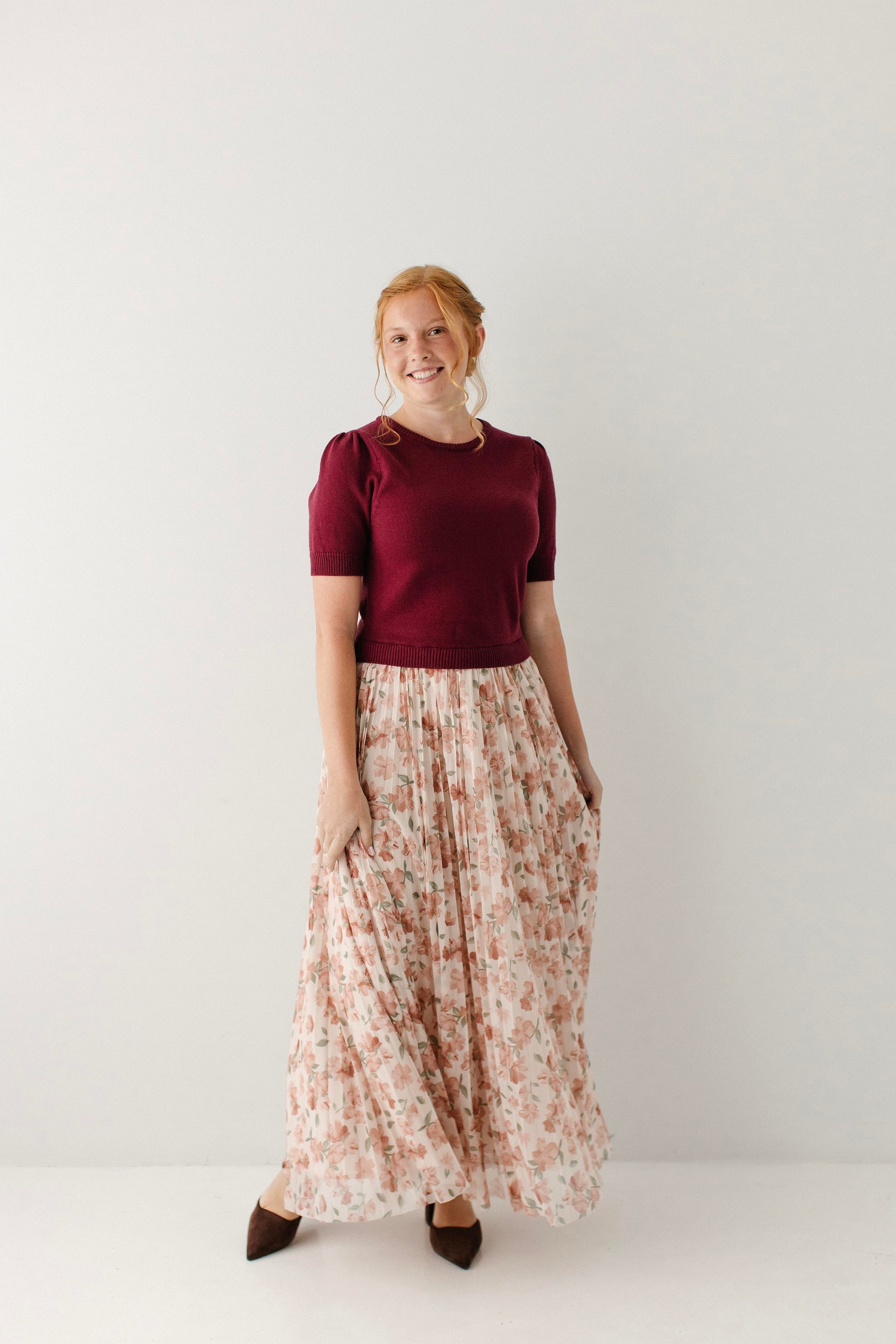 twofer maxi dress Rosie Pleated Burgundy / S 2026 Prom Dress FRSASU Women's Square Neck 73% Viscose Size:30FF