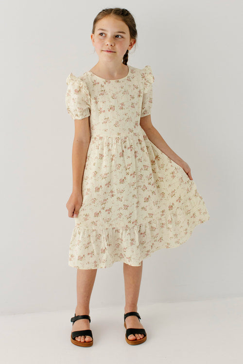 Evelina Girl Cotton Gauze Midi Dress