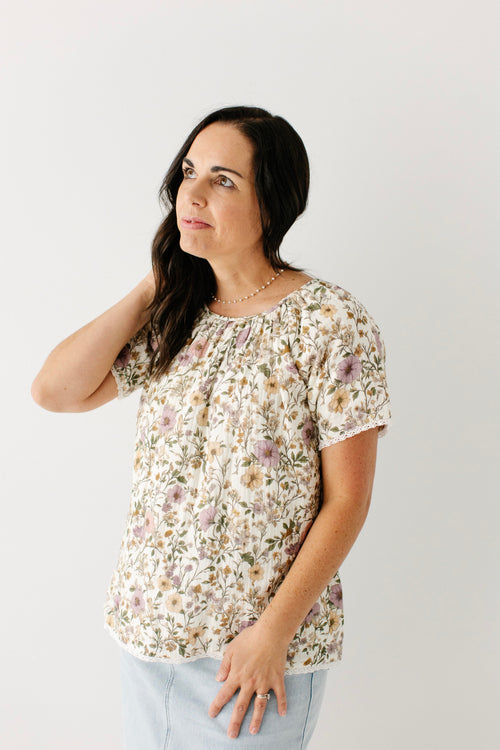 Blakely Morning Glory Gauze Top