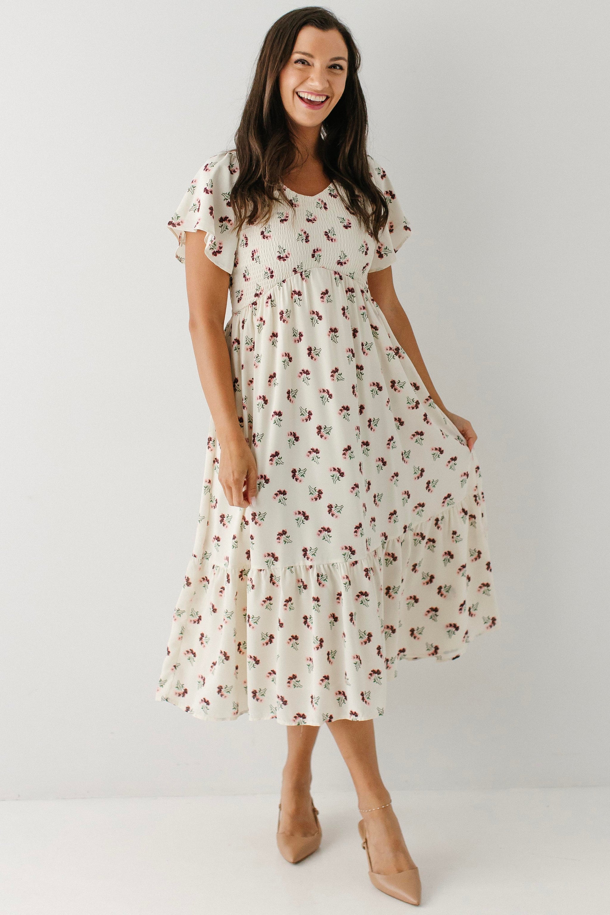 flowy dresses for women Summer Sunlit Breeze Floral Maxi Sundress Color:Dark Ruby and resort wear Why YGroup_princesadress Angel Maternity Lilliana Blue