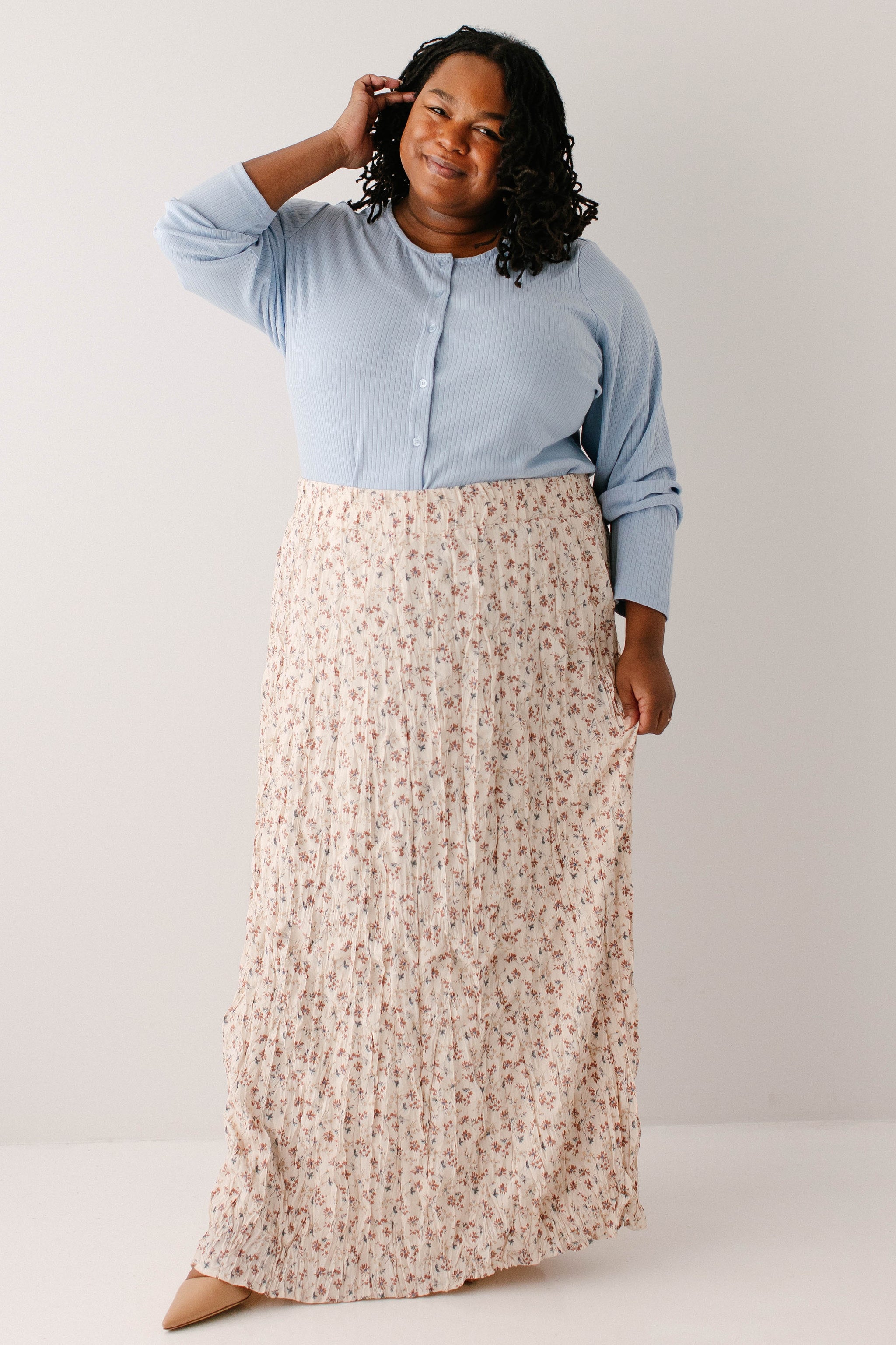 Lotus Floral Print Maxi Skirt FINAL SALE – The Main Street Exchange