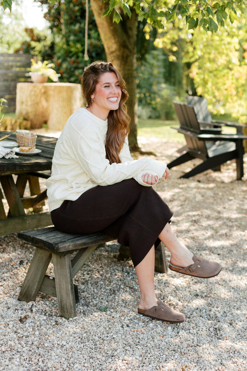'Rory' Cotton Cable Knit Sweater