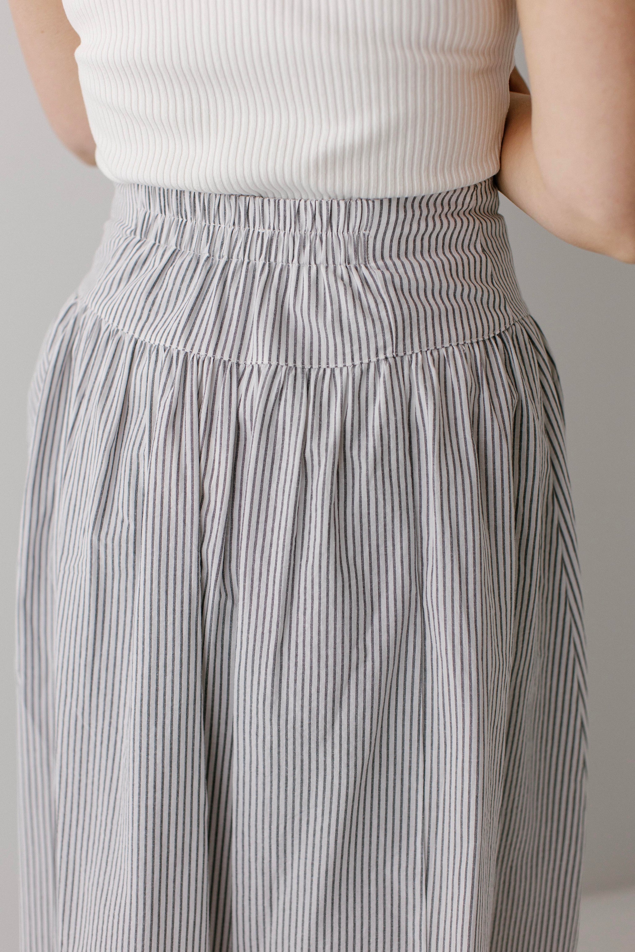 Nantucket Striped Button Down A-Line Skirt FINAL SALE – The Main
