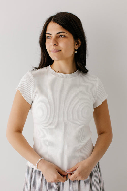 Bremen Ribbed Lettuce Hem Top
