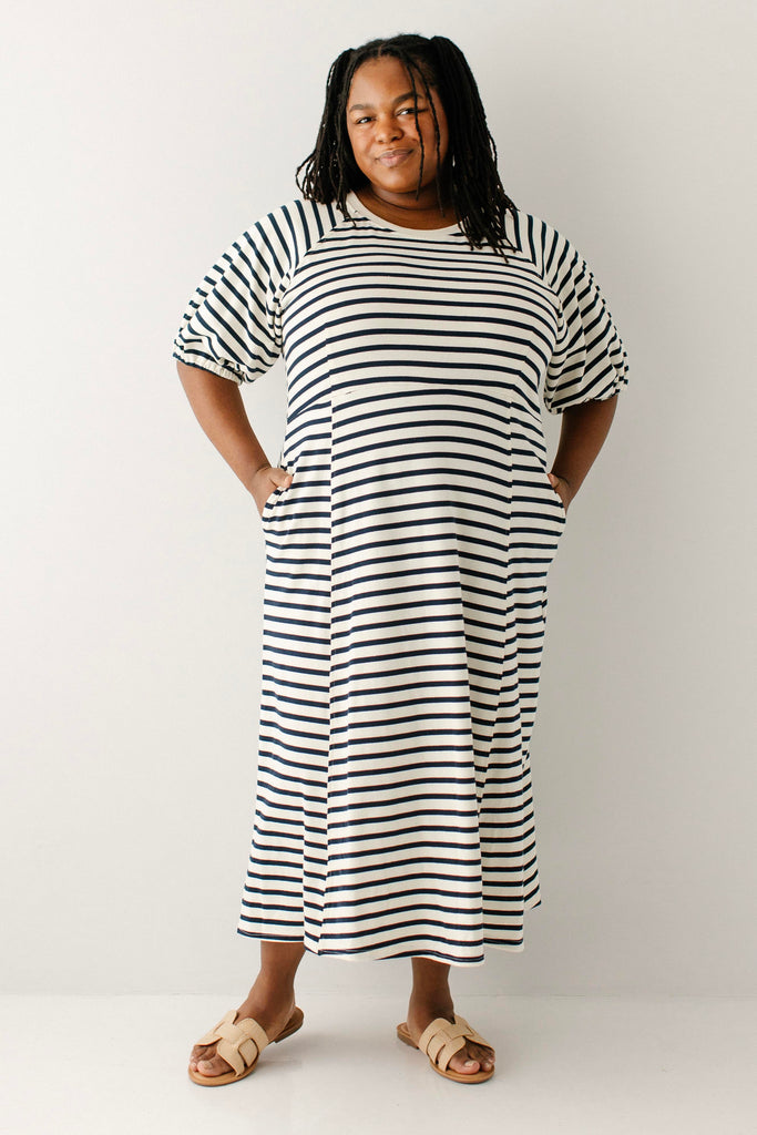 Brunswick Striped Fit & Flare Midi Dress The Main Street Exchange Brunswick Striped Fit & Flare Midi Dress The Main Street Exchange