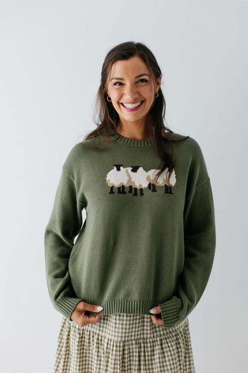 Sheep Trio Cotton Sweater